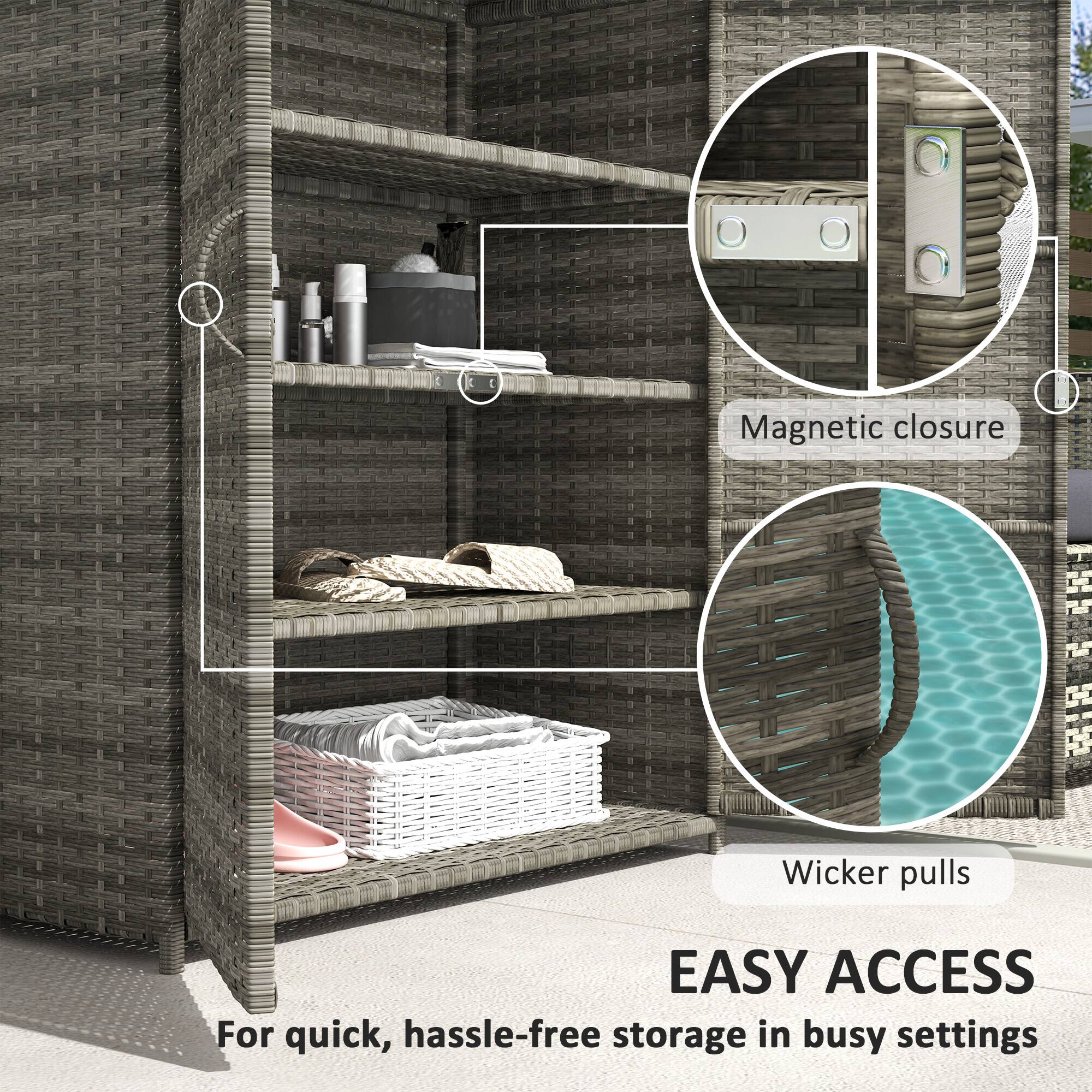 EASY ACCESS For quick, hassle-free storage in busy settings

Magnetic closure : 1S
Wicker pulls