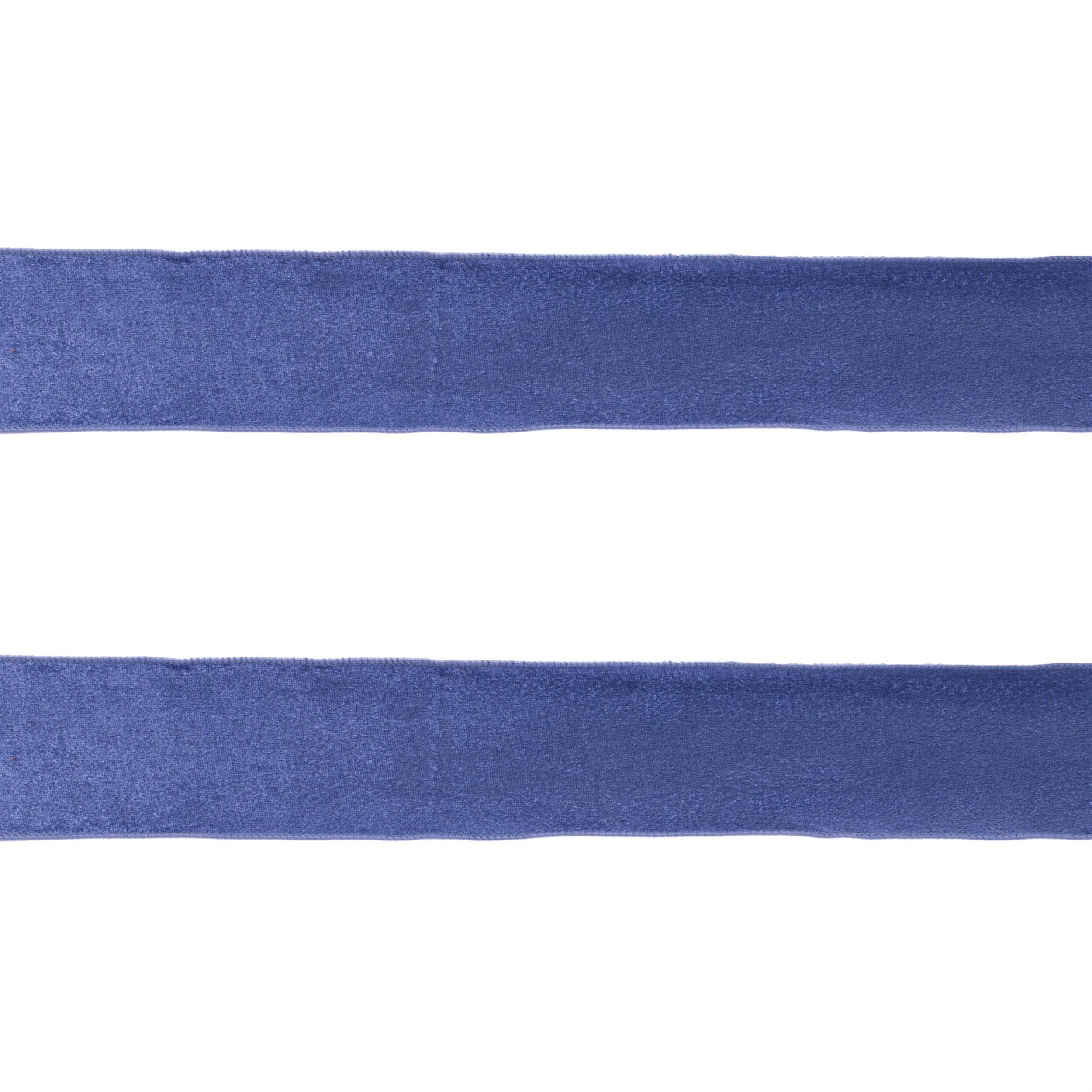 Left. BreeBe - Blue Wired Ribbon (Set of 2) - Blue.
