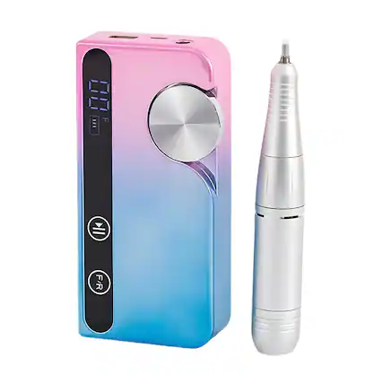 Front. Cluzine - 45000RPM Rechargeable Nail Drill, LCD Display, Low Heat, for Home & Salon Manicure.