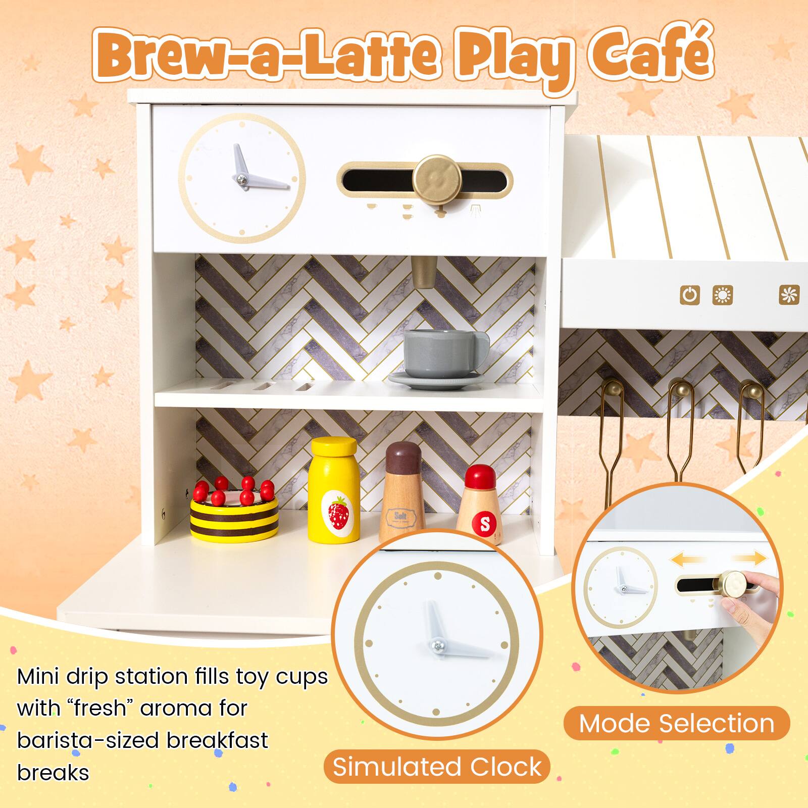 Brew-a-Latte Play Café

Mini drip station fills toy cups with "fresh" aroma for barista-sized breakfast breaks

Simulated Clock

Mode Selection