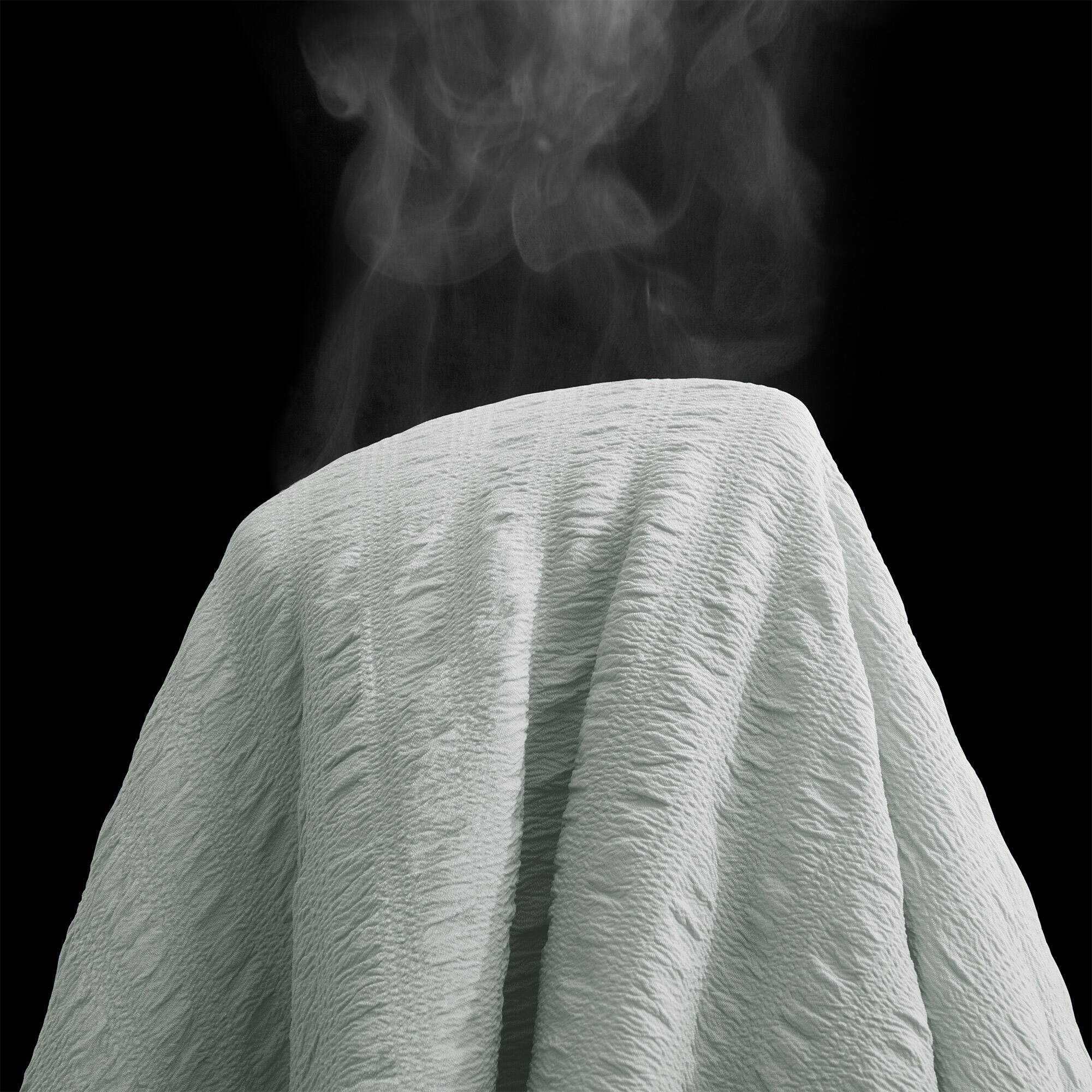 Back. Peace Nest - Peace Nest Cooling Seersucker Bed Blanket, Lightweight Comforter for Hot Sleepers, Light Gray, Full/Queen - Light Gray.