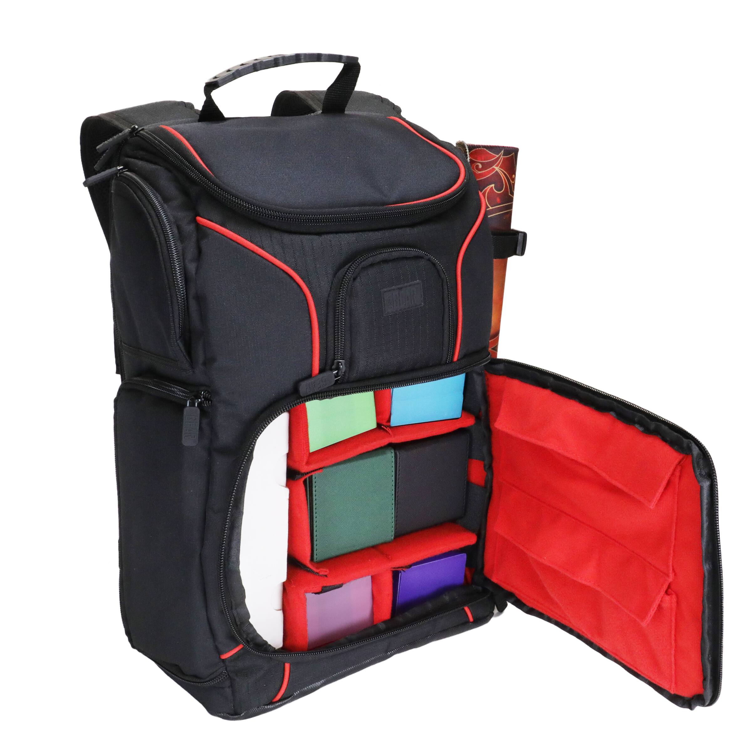 Alt View 7. USA Gear - USA Gear Magic the Gathering Backpack with Customizable Interior (Red) - Red.