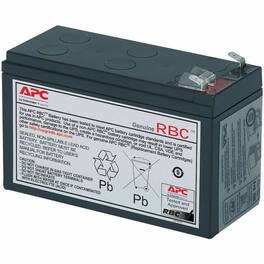 APC - Replacement Battery 12V-7.2AH - 7000 mAh - 12 V DC - Lead Acid - Hot Swappable - 3 Year Minimum Battery Life - 5 - Black