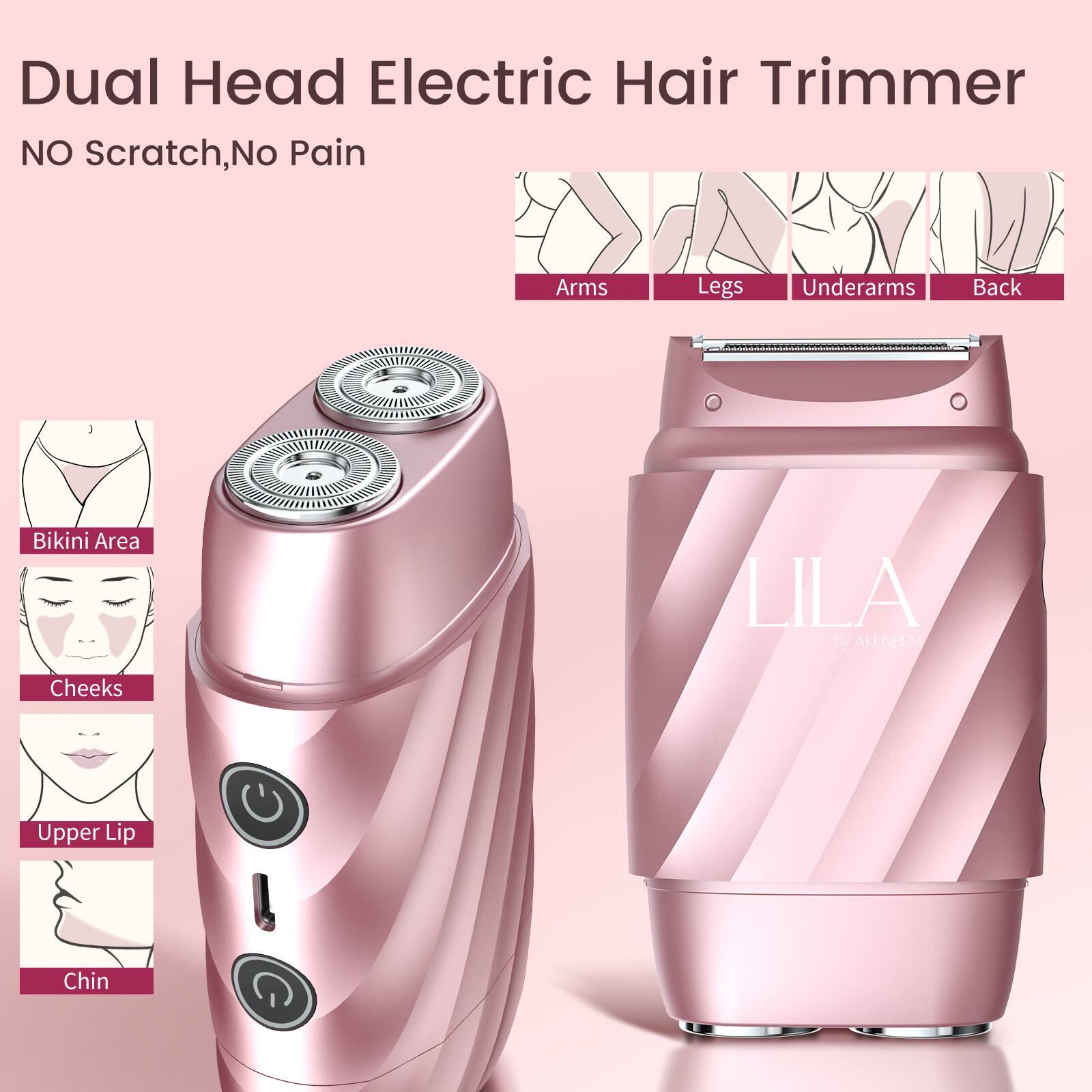 Lila by AKUNBEM Breeze B2 Max Women Multi function Razor & Trimmer