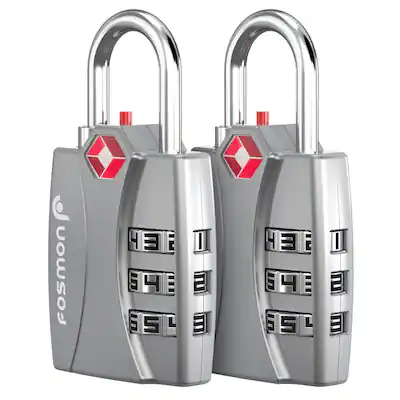 best lock for travel backpack Desired Tools TSA Locks Luggage, 2-Pc Durable Steel Padlock, Keyless Easy to Read 4-Digit Combination for Backpacks, Suitcases, Toolbox, Filing Cabinets, Baggage & Gym Locker, Black approved 3 LOCK TIP ,