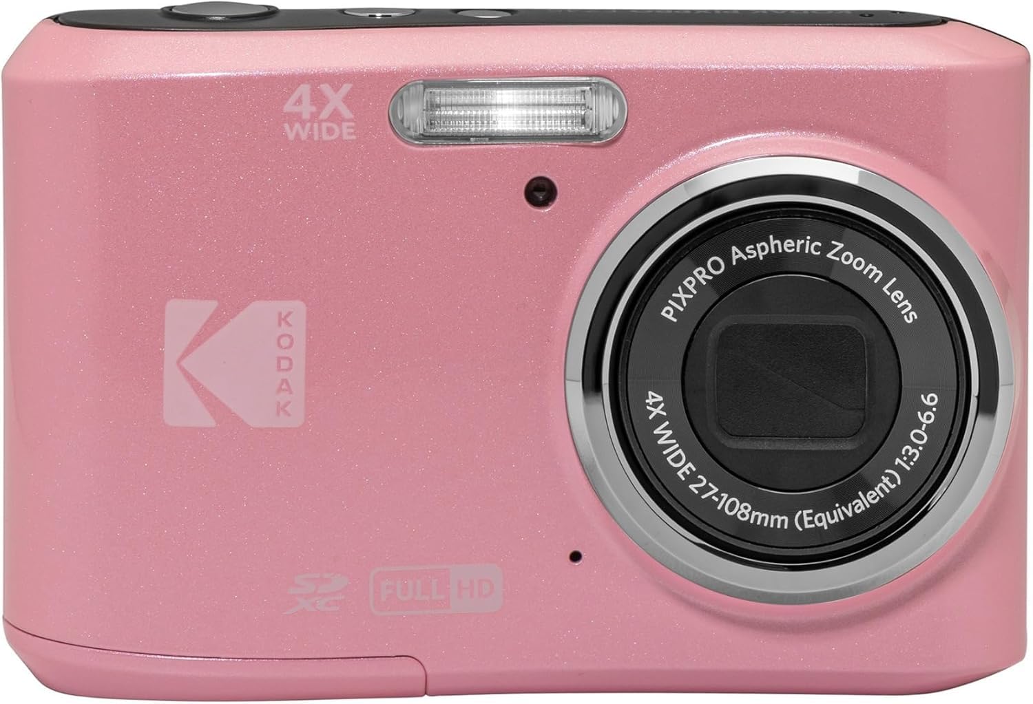 4X WIDE KODAK PIXPRO Aspheric Zoom Lens  
4X WIDE 1:3.0-6.6 27-108mm (Equivalent)  
FULL HD