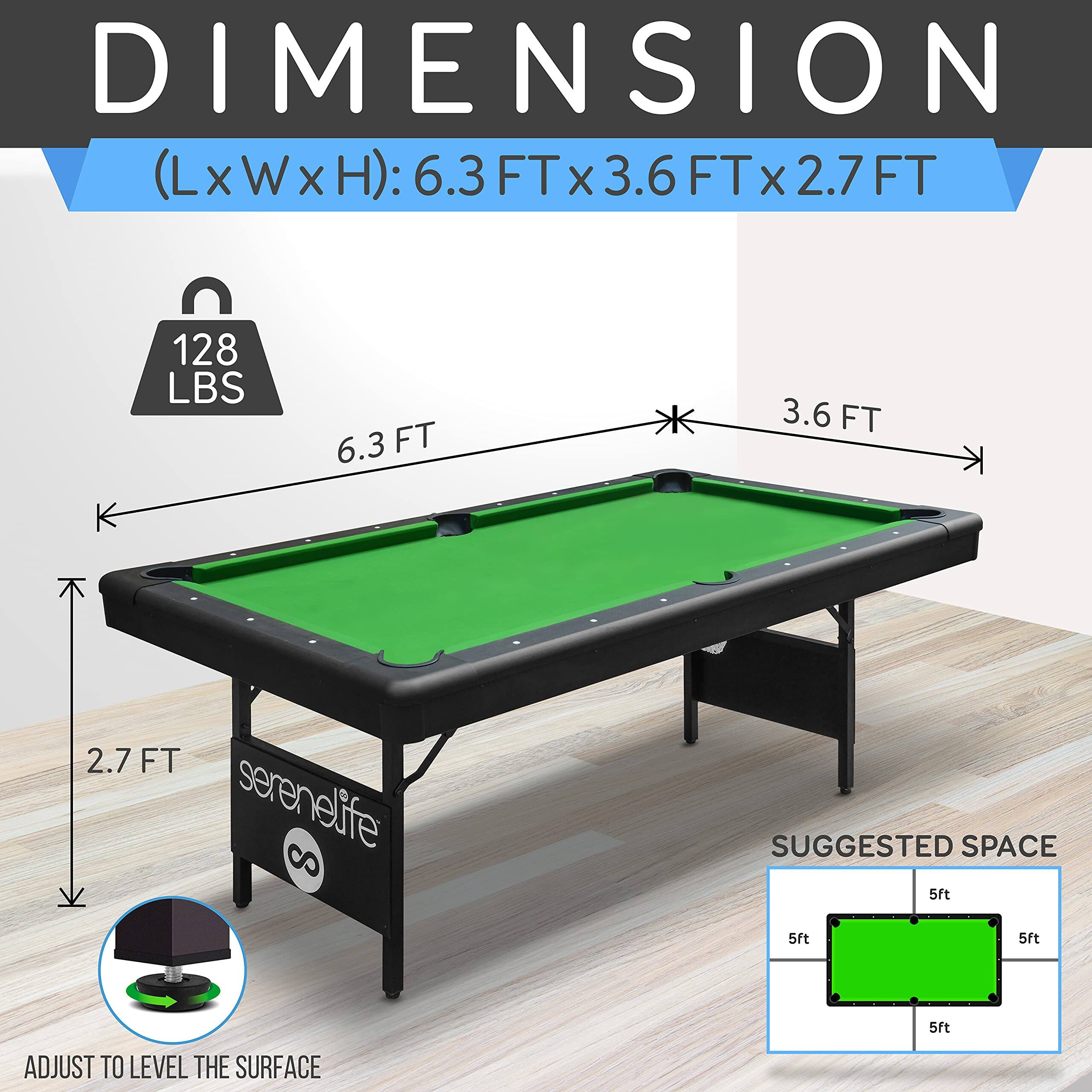 DIMENSION (LxWxH): 6.3 FT x 3.6 FT x 2.7 FT

128 LBS

SUGGESTED SPACE: 5ft x 5ft x 5ft

ADJUST TO LEVEL THE SURFACE
