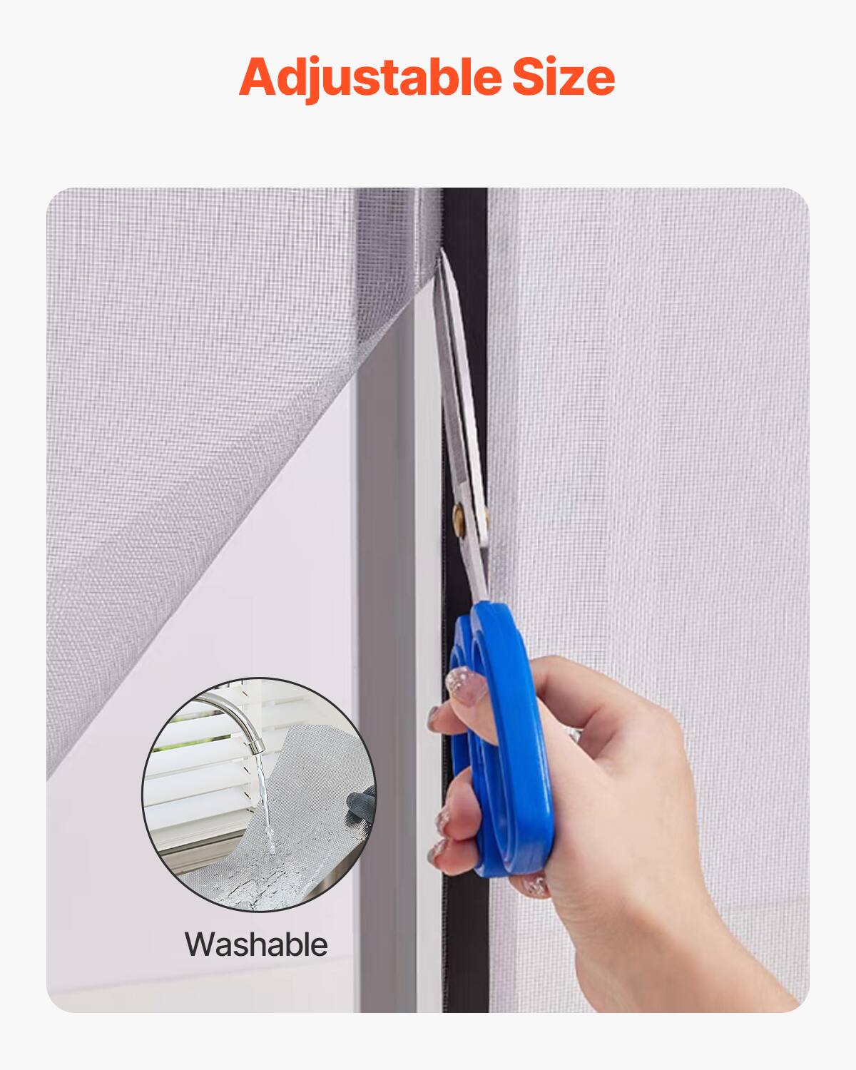 Adjustable Size  
Washable