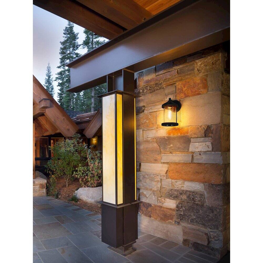 Alt View 4. Elegant Lighting - Roy 6 Inch Outdoor Wall Sconce In Black - Black.