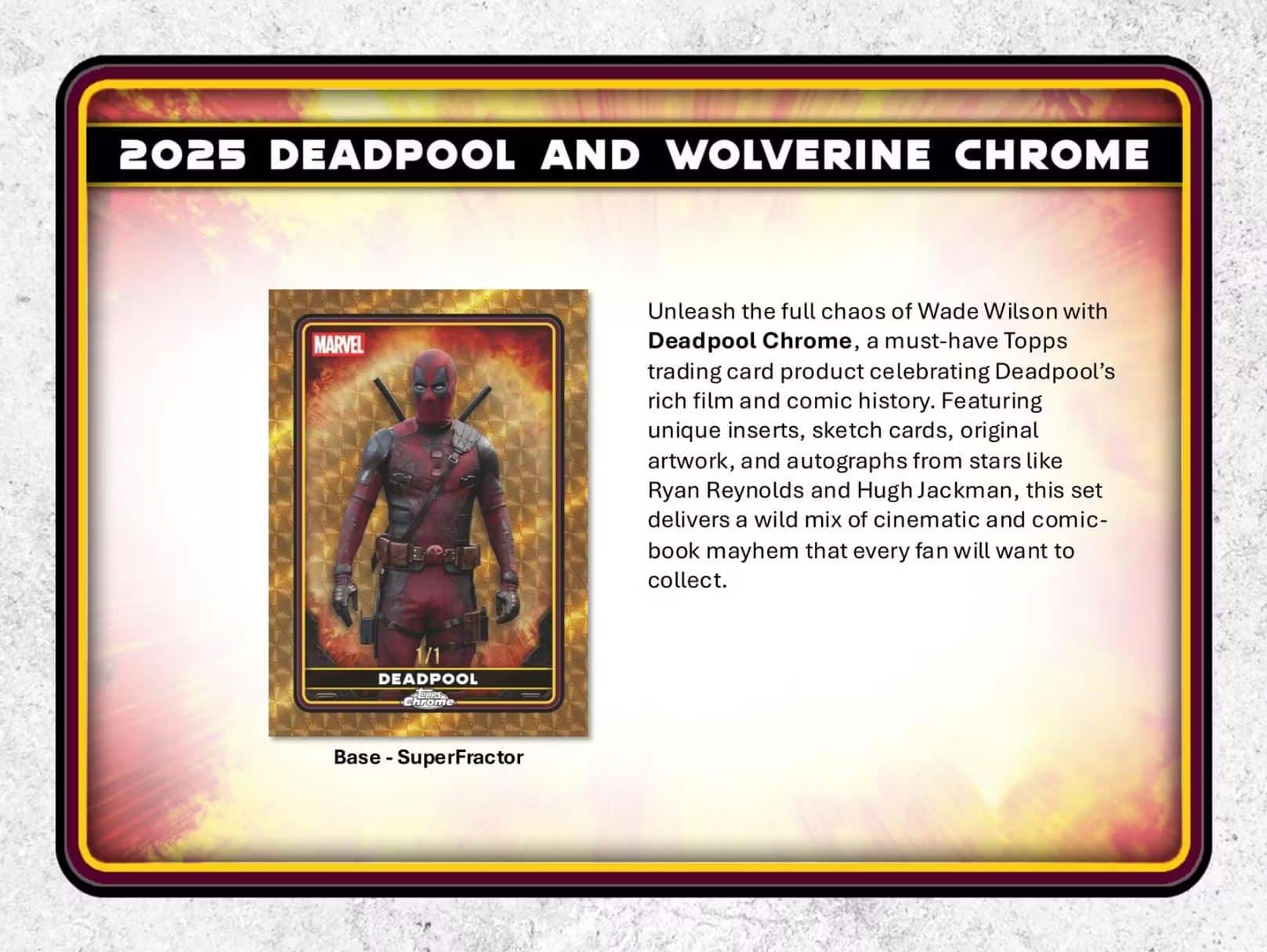 2025 Topps Chrome Deadpool Hobby Box - Best Buy