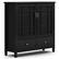Front. Simpli Home - Connaught Tall Storage Cabinet - Black.