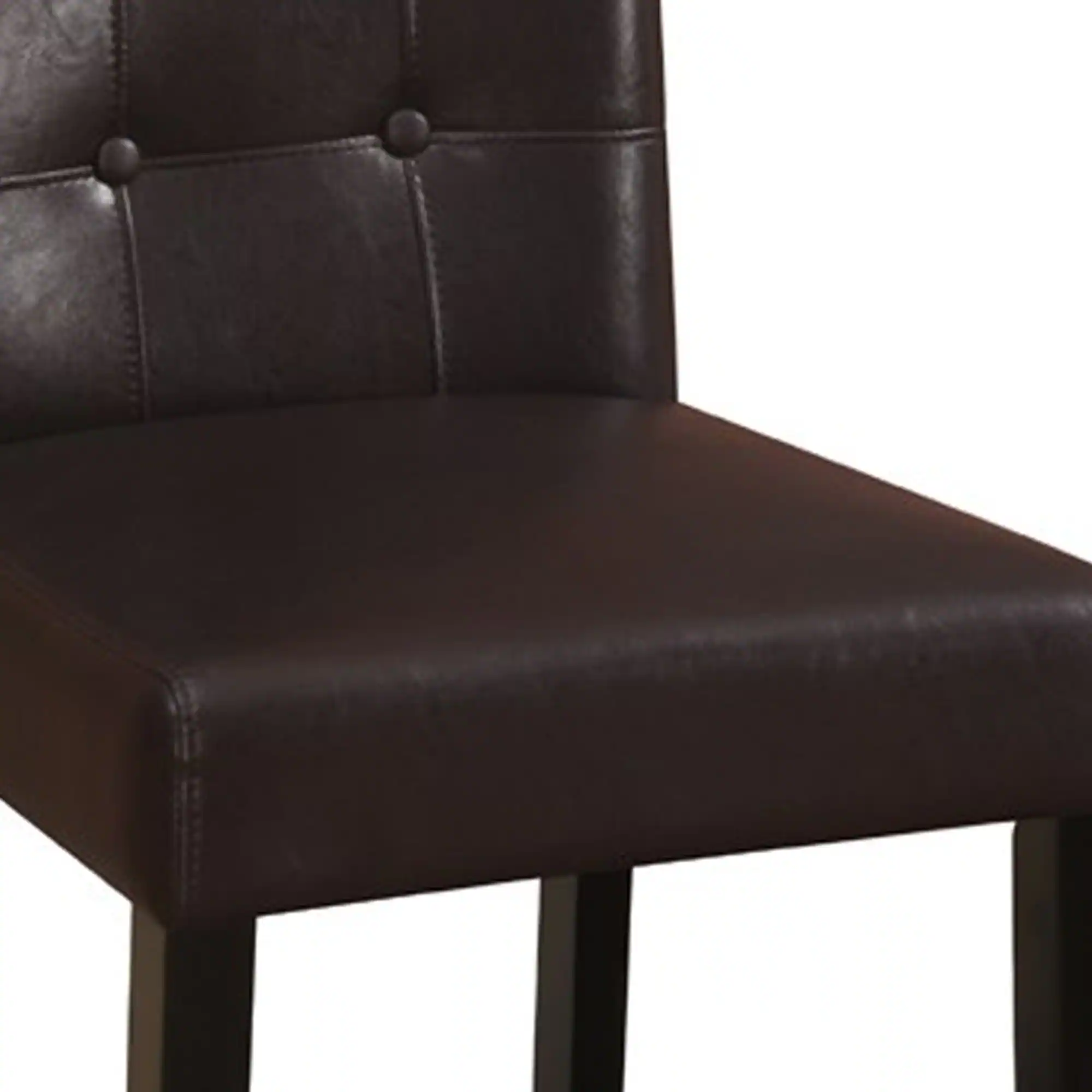 Alt View 2. Manhattan Lane - Wooden height chair With Button Tufted Back Set Of 2 Brown - Brown.