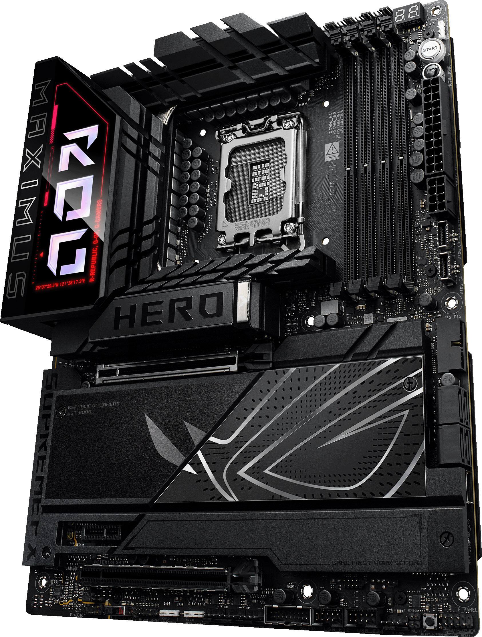The text on the image reads "ROG MAXIMUS G-GAMERS 0-0 1212017.37 R-REPUBLIC 250729.3 HERO REPUBLIC".