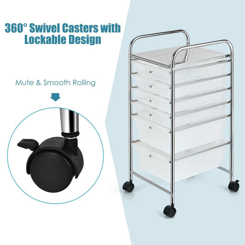 360° Swivel Casters with Lockable Design  
Mute & Smooth Rolling
