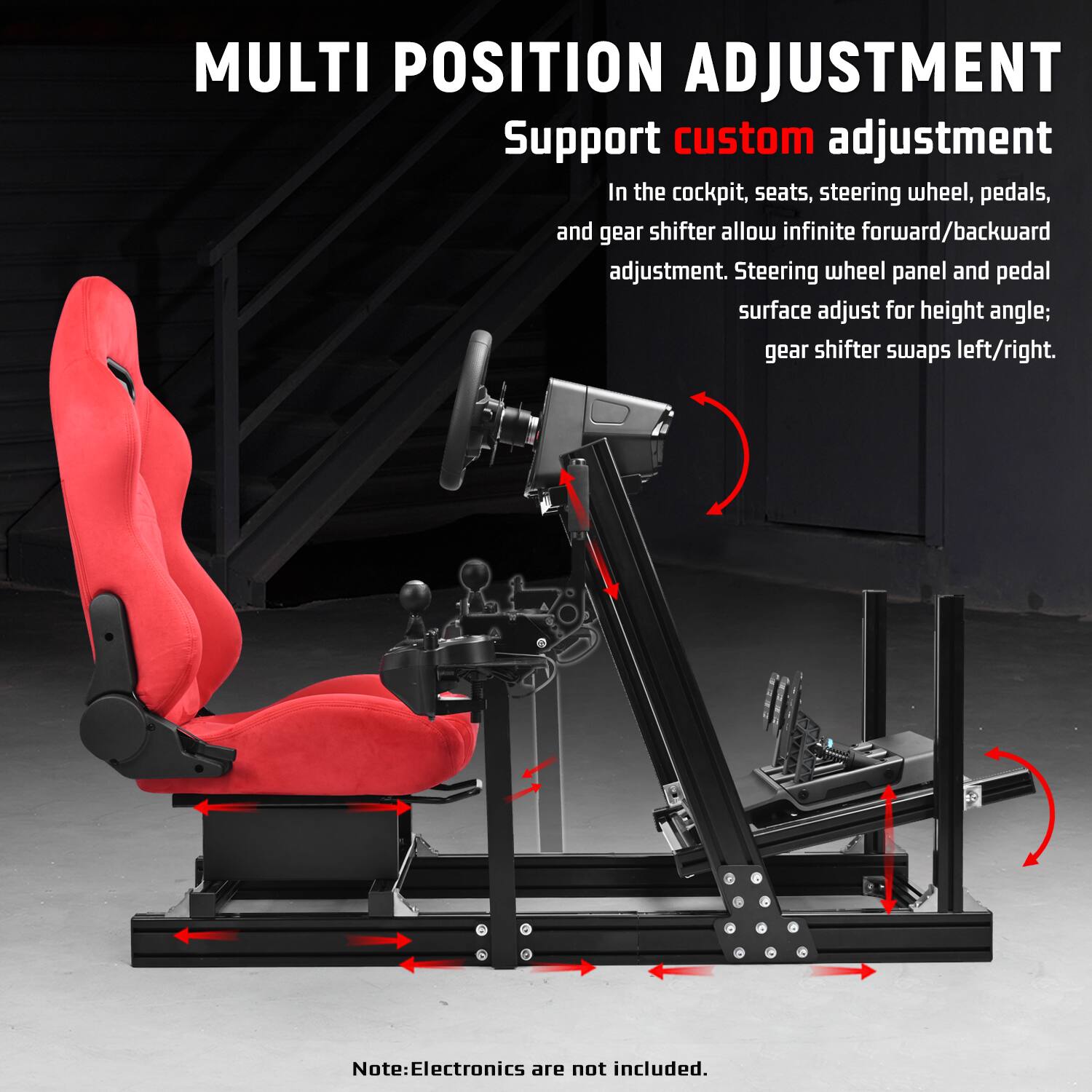 Dardoo Aluminum Profile Professional Racing Simulator Cockpit, Equipped ...