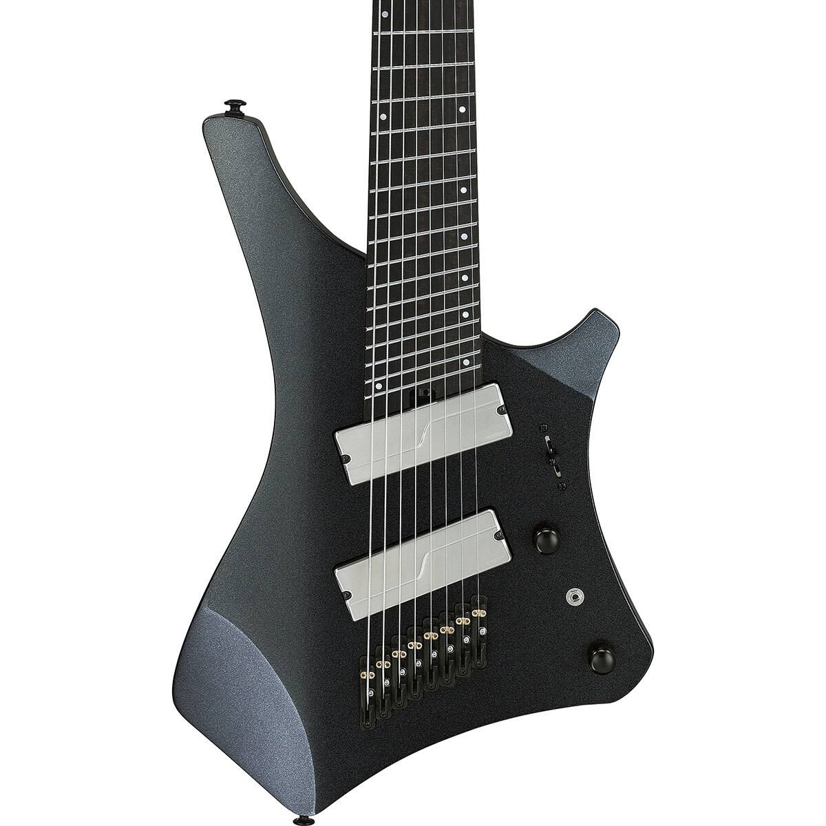 Alt View 3. Ibanez - Ibanez Alpha Series A528 8-String Multi Scale Electric Guitar, Iron Pewter.
