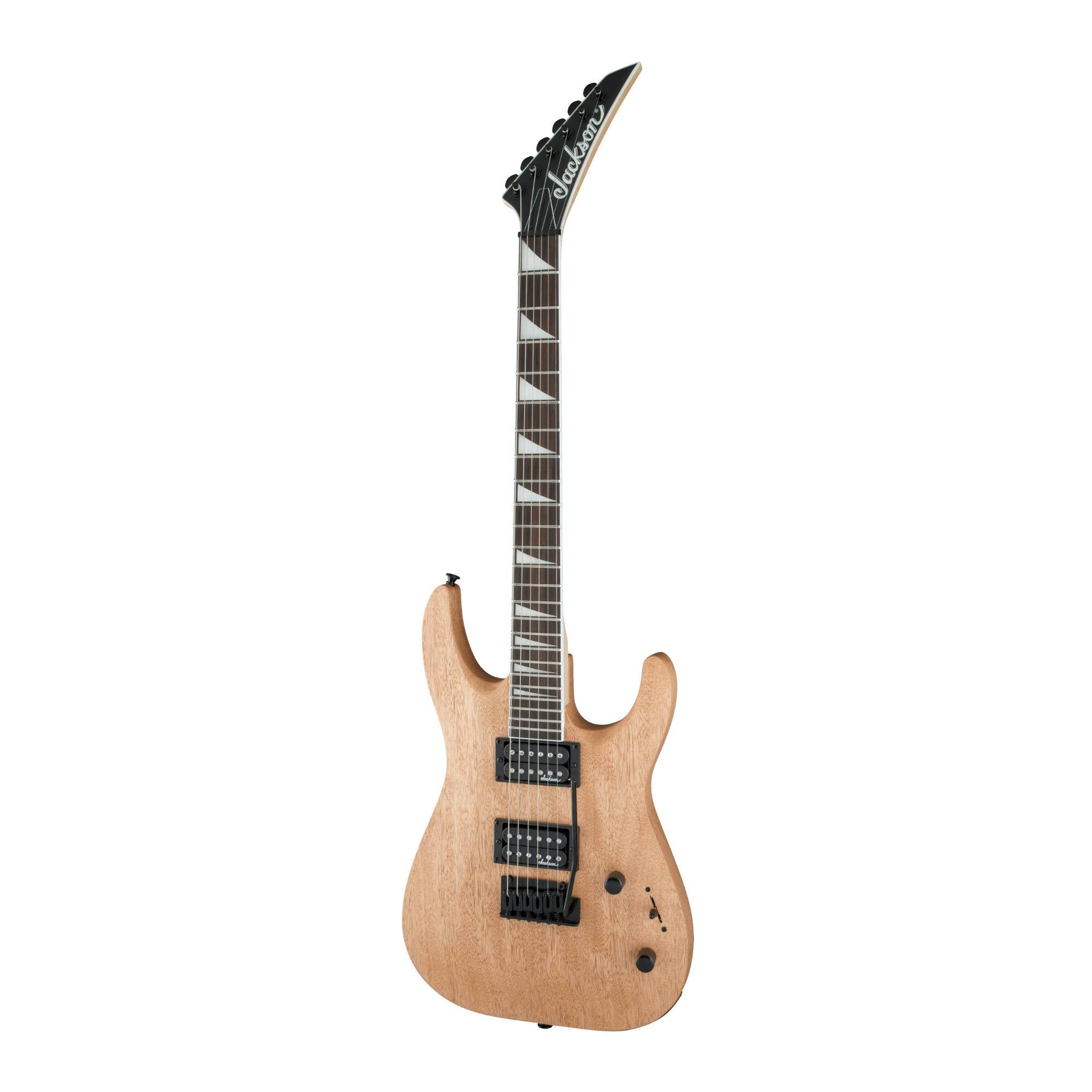 Left. Jackson - Jackson JS Series Dinky Arch Top JS22 DKA 6 String Natural Electric Guitar.