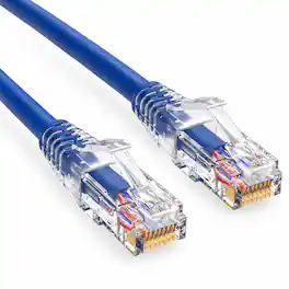 Sanoxy - 2ft Cat6 550MHz Ethernet Patch Cable with Clear Snagless Boot - Blue