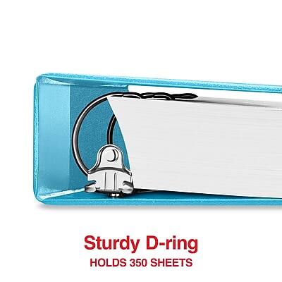 Sturdy D-ring  
HOLDS 350 SHEETS