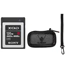 Sony - G Series 120GB XQD Memory Card with Card Wallet