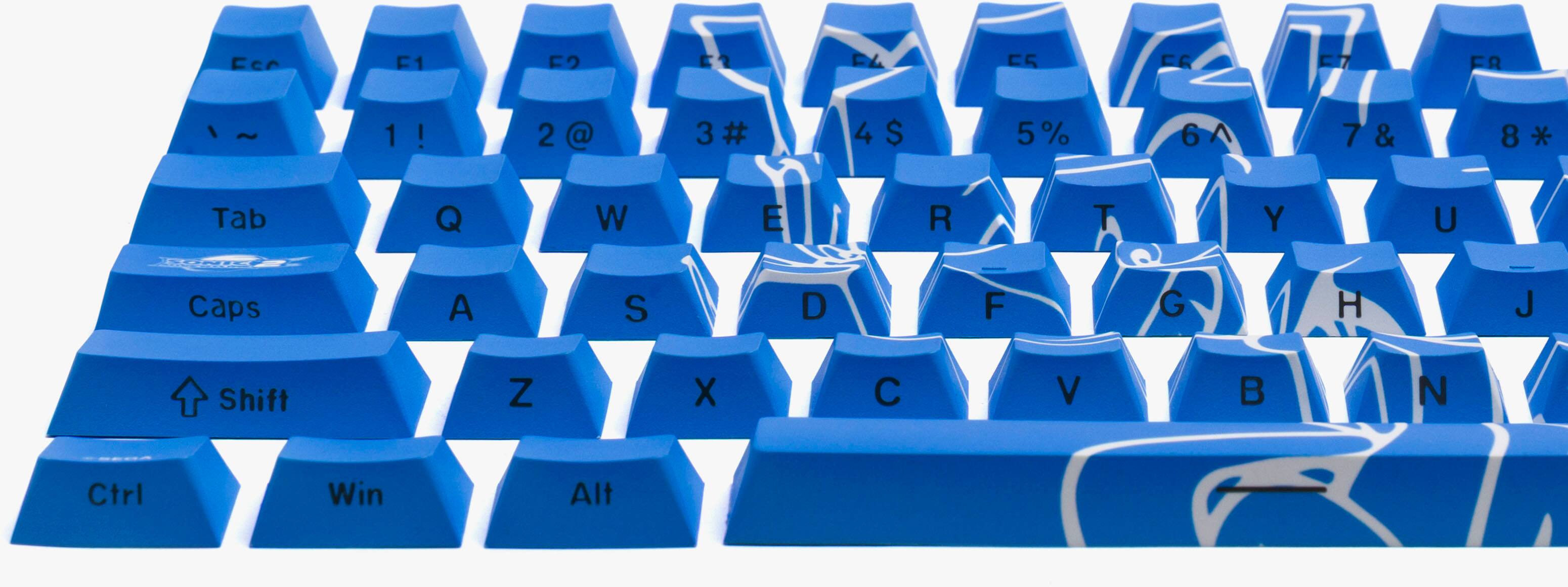 Sure, here is the corrected and grouped text from the image:

- Esc
- F1
- F2
- F3
- F4
- F5
- F6
- F7
- F8
- F9
- F10
- F11
- F12
- 1 ~
- 2 !
- 3 @
- 4 #
- 5 $
- 6 %
- 7 ^
- 8 &
- 9 *
- 0 (
- Tab
- Q
- W
- E
- R
- T
- Y
- U
- I
- O
- P
- Caps
- A
- S
- D
- F
- G
- H
- J
- K
- L
- Shift
- Z
- X
- C
- V
- B
- N
- M
- Ctrl
- Win
- Alt