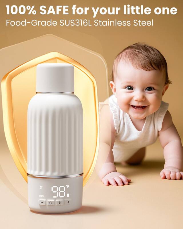 100% SAFE for your little one  
Food-Grade SUS316L Stainless Steel