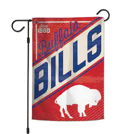 WinCraft - Buffalo Bills 12" x 18" Throwback Logo Double-Sided Garden Flag - Multicolor