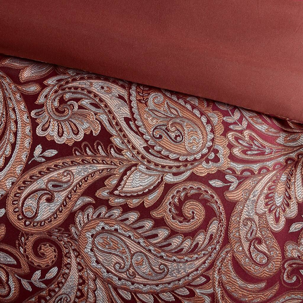 Alt View 5. Gracie Mills - Gracie Mills Thornton Supreme Comfort: 12-Piece Comforter Ensemble with Cotton Bed Sheets - Red.