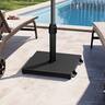 Crestlive Products - 43 lbs Adjustable steel frame Concrete filling Patio Umbrella Base with Wheels - Black