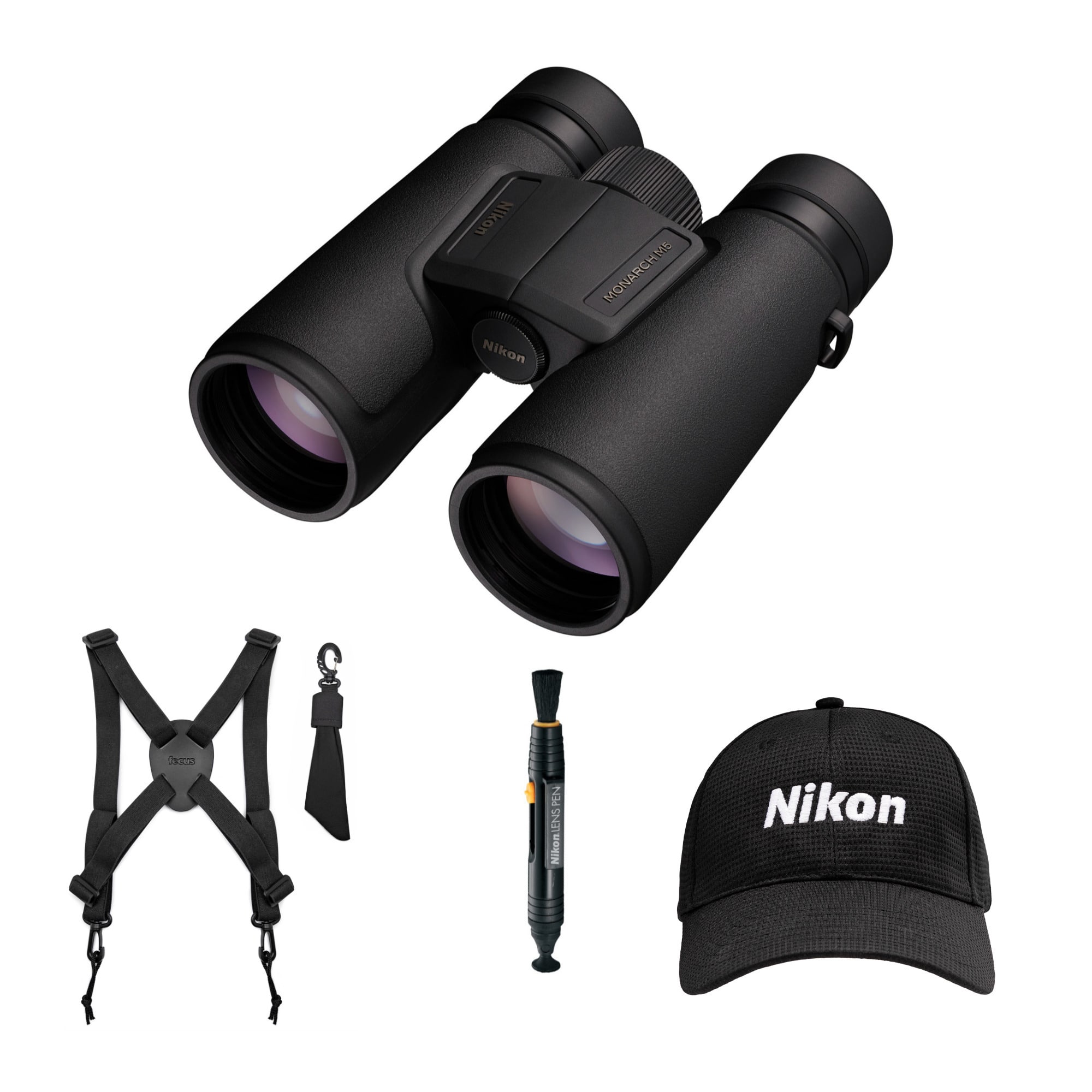 Nikon - Monarch M5 8x42 Binoculars with Hat and Accessory Bundle
