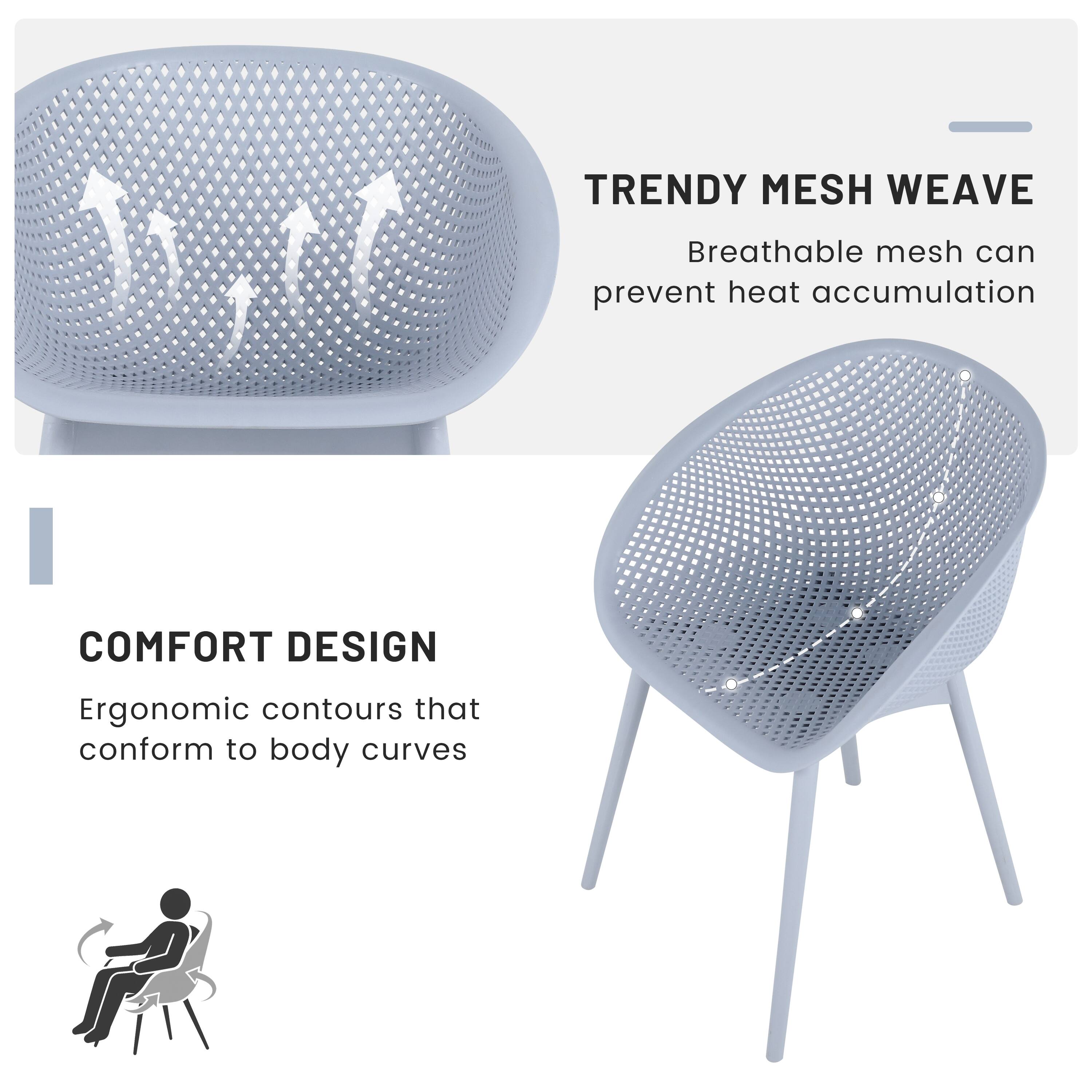TRENDY MESH WEAVE  
Breathable mesh can prevent heat accumulation  

COMFORT DESIGN  
Ergonomic contours that conform to body curves