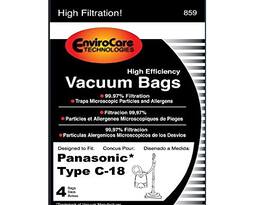 EnviroCare - 4-Pack Panasonic C-18 Cloth Vacuum Bags – Generic Canister Replacement
