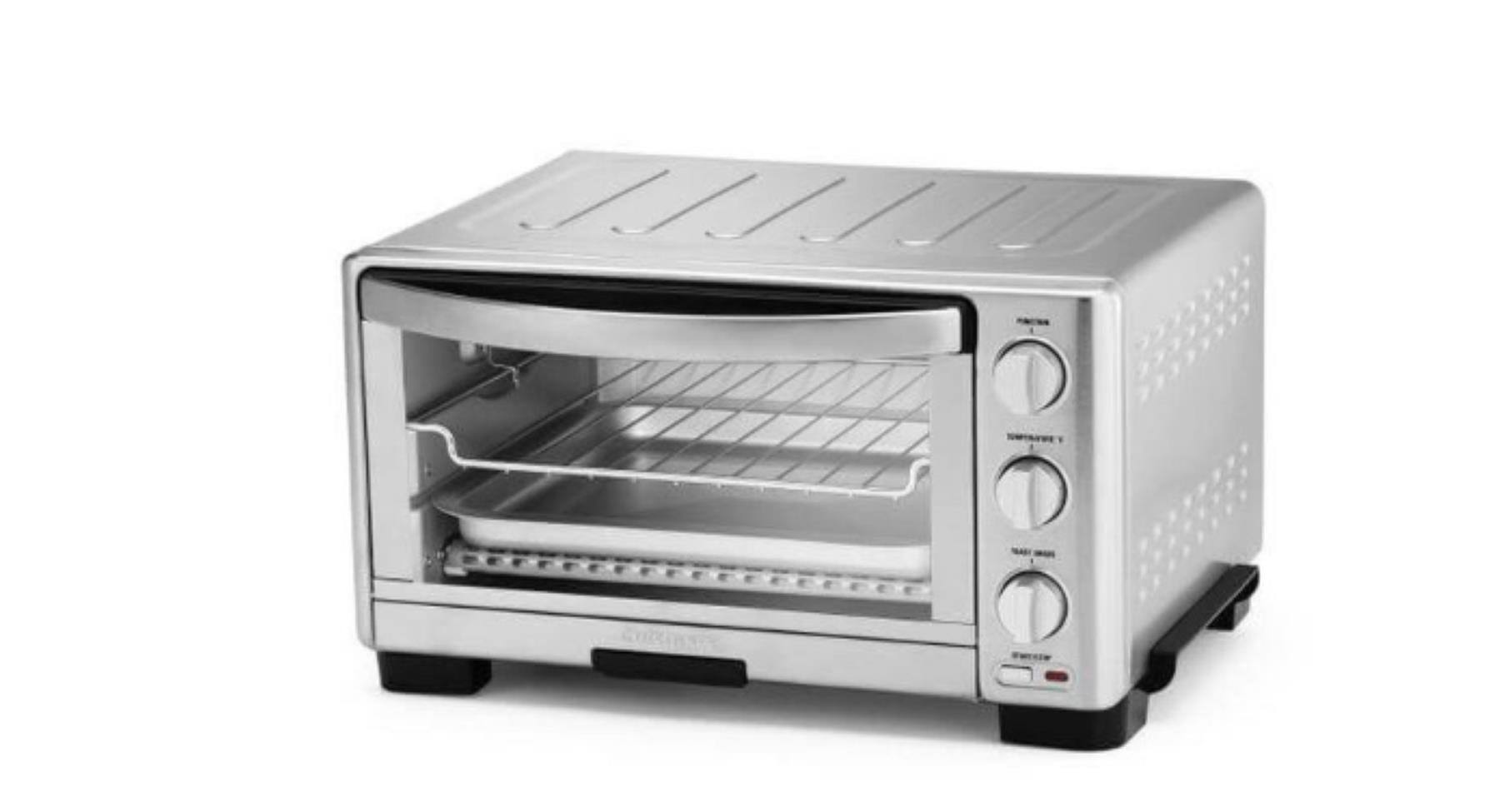 Angle. Cuisinart - TOB-1010 Toaster Oven with Broiler - Chrome.