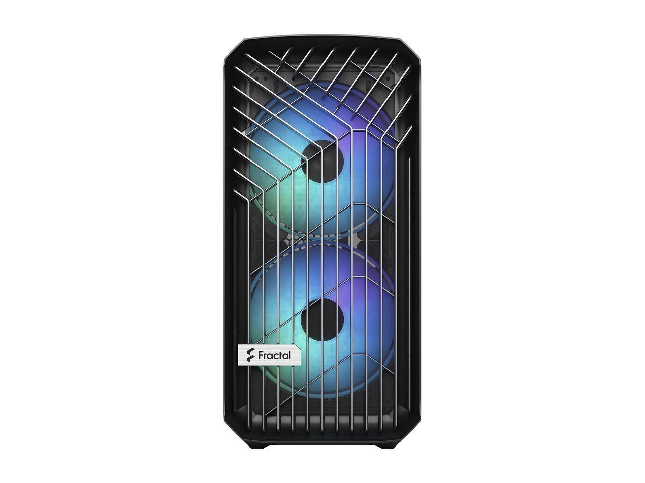 Alt View 2. Fractal Design - Fractal Design Torrent Compact RGB Black TG Light Tempered Glass High-Airflow ATX Computer Case - Black.