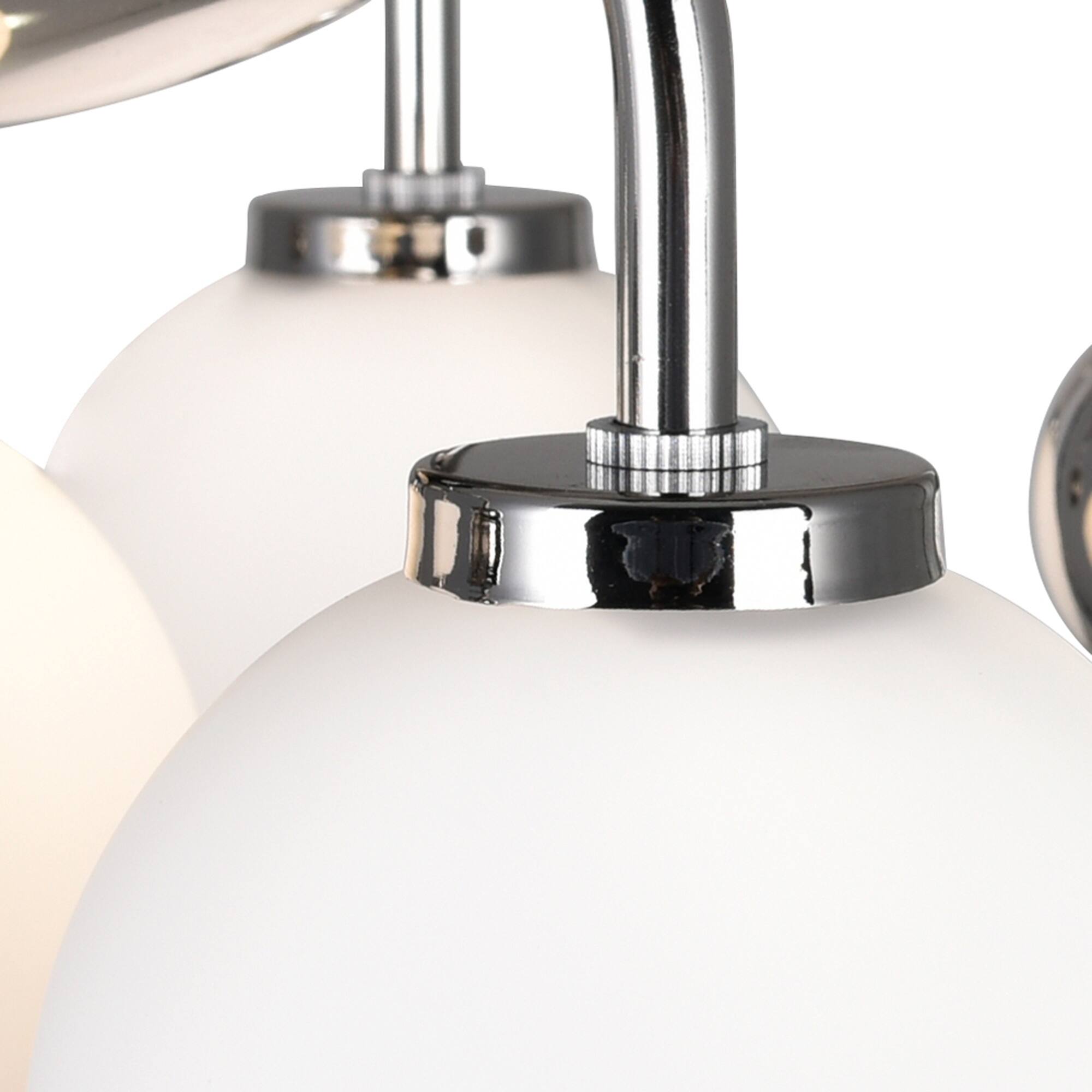 Left. CWI Lighting - Element 4 Light Flush Mount With Polished Nickel Finish - Polished Nickel.