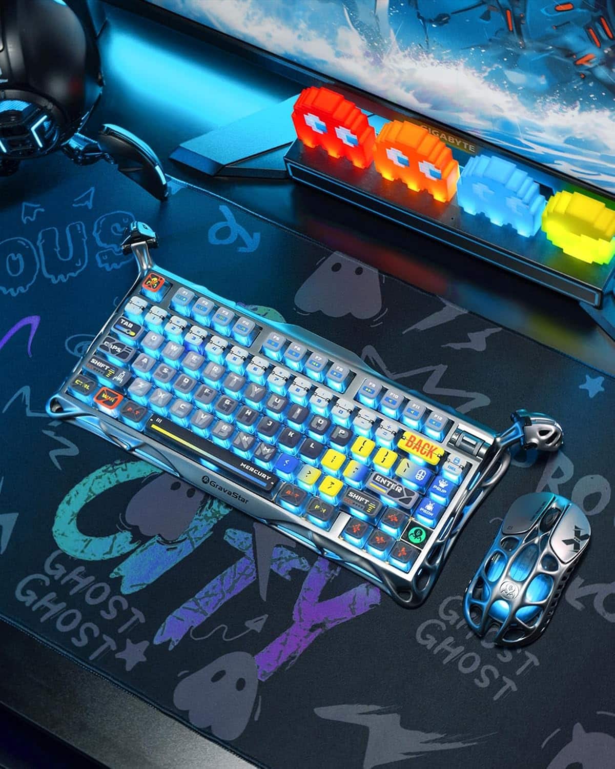 GravaStar Mercury K1 Pro 75% Wireless Mechanical Gaming Keyboard
