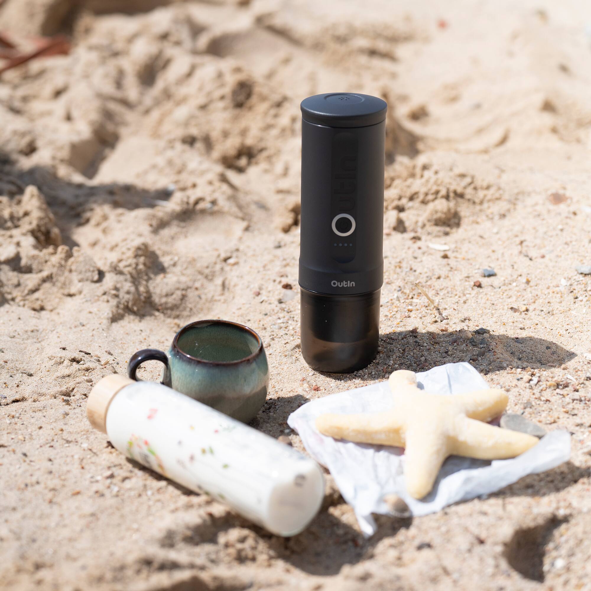 Outin Nano Portable Electric Espresso Machine Travel Kit (Space