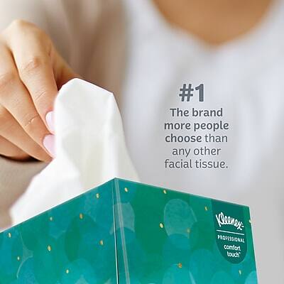 #1 The brand more people choose than any other facial tissue. Kleenex PROFESSIONAL comfort touch