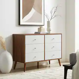 Transmit 47" Dresser by Modway - Walnut White