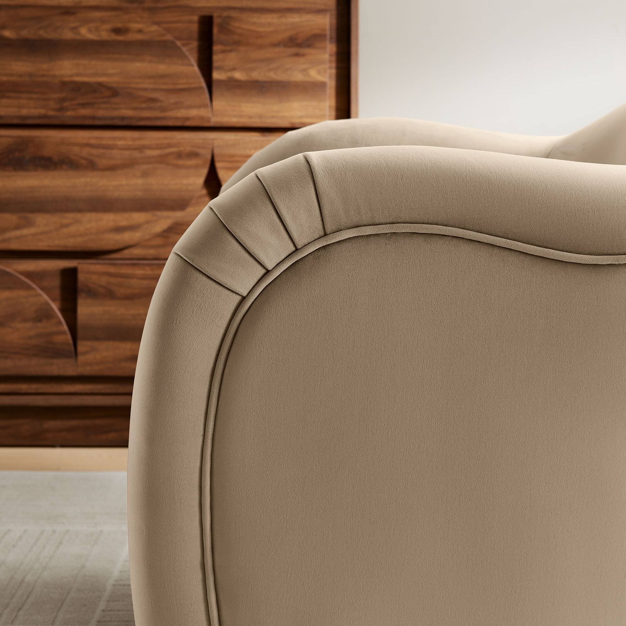Alt View 1. Modway - Compose Performance Velvet Accent Chair by Modway - Taupe.