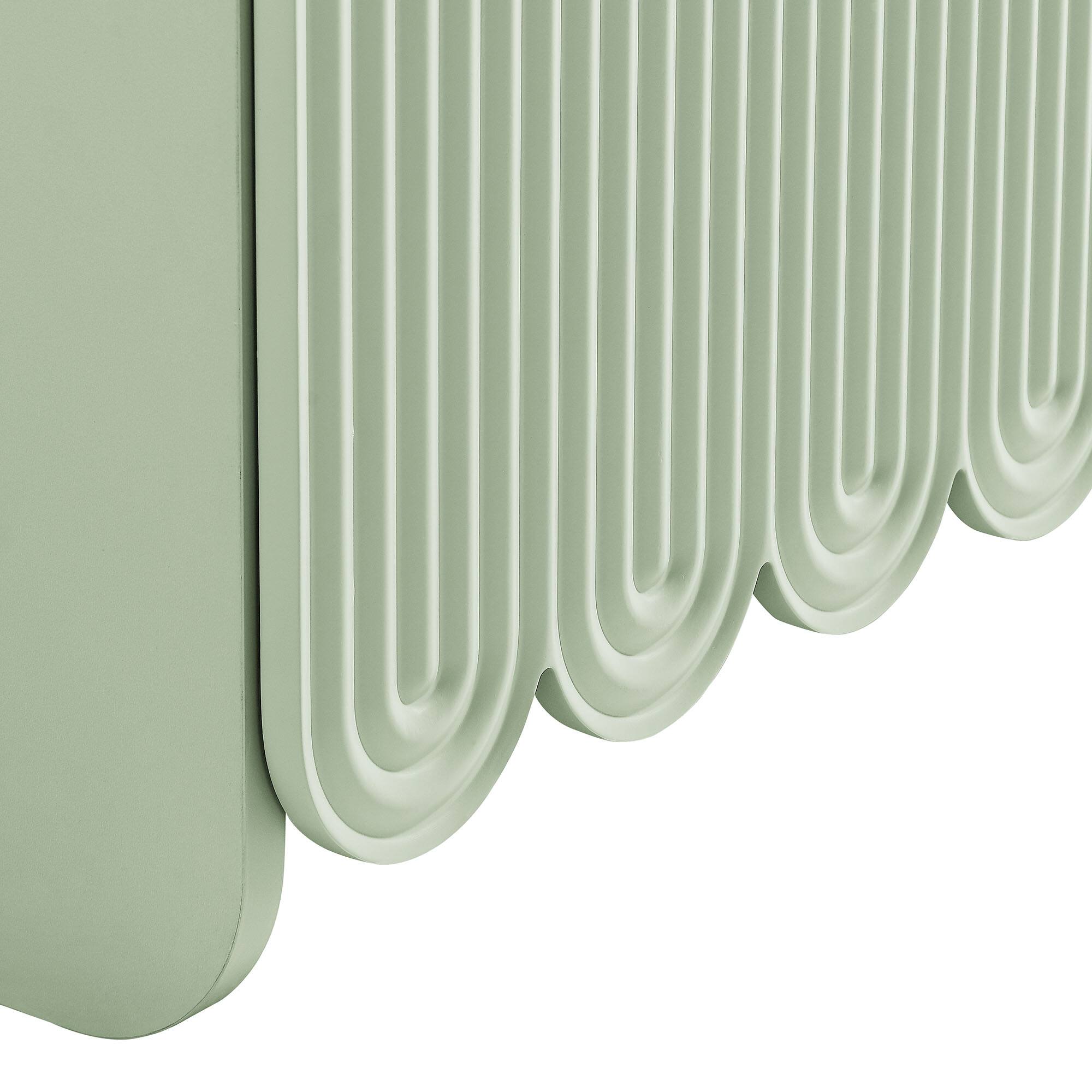 Alt View 5. Modway - Dahlia Fluted and Scalloped Sideboard Storage Cabinet by Modway - Sage.