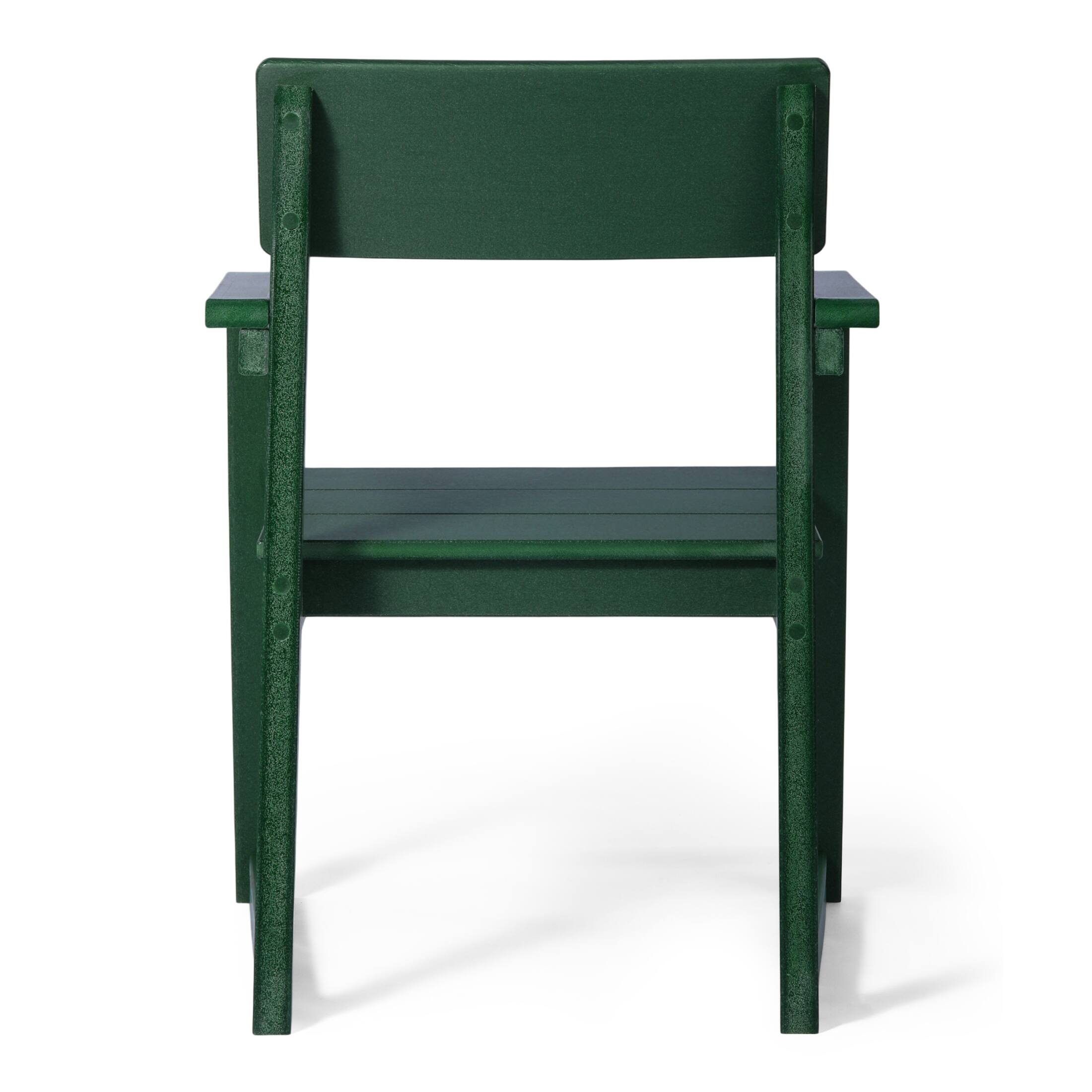 Alt View 1. WestinTrends - WestinTrends Paloma Modern HDPE Outdoor Patio Dining Arm Chairs (Set of 2) - Dark Green.