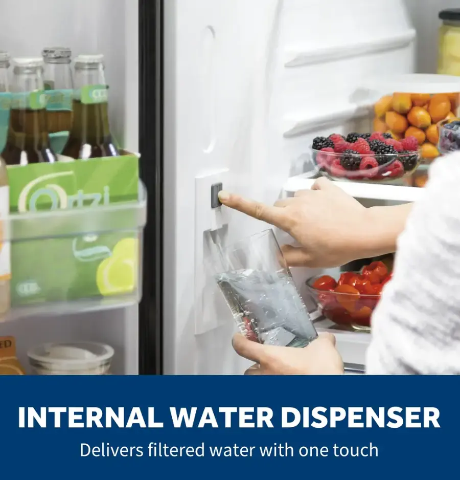 INTERNAL WATER DISPENSER
Delivers filtered water with one touch