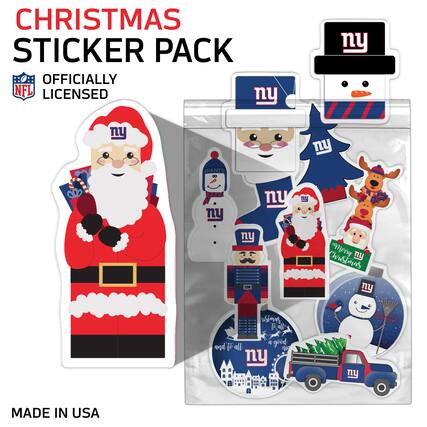 CHRISTMAS STICKER PACK
OFFICIALLY NFL LICENSED
MADE IN USA