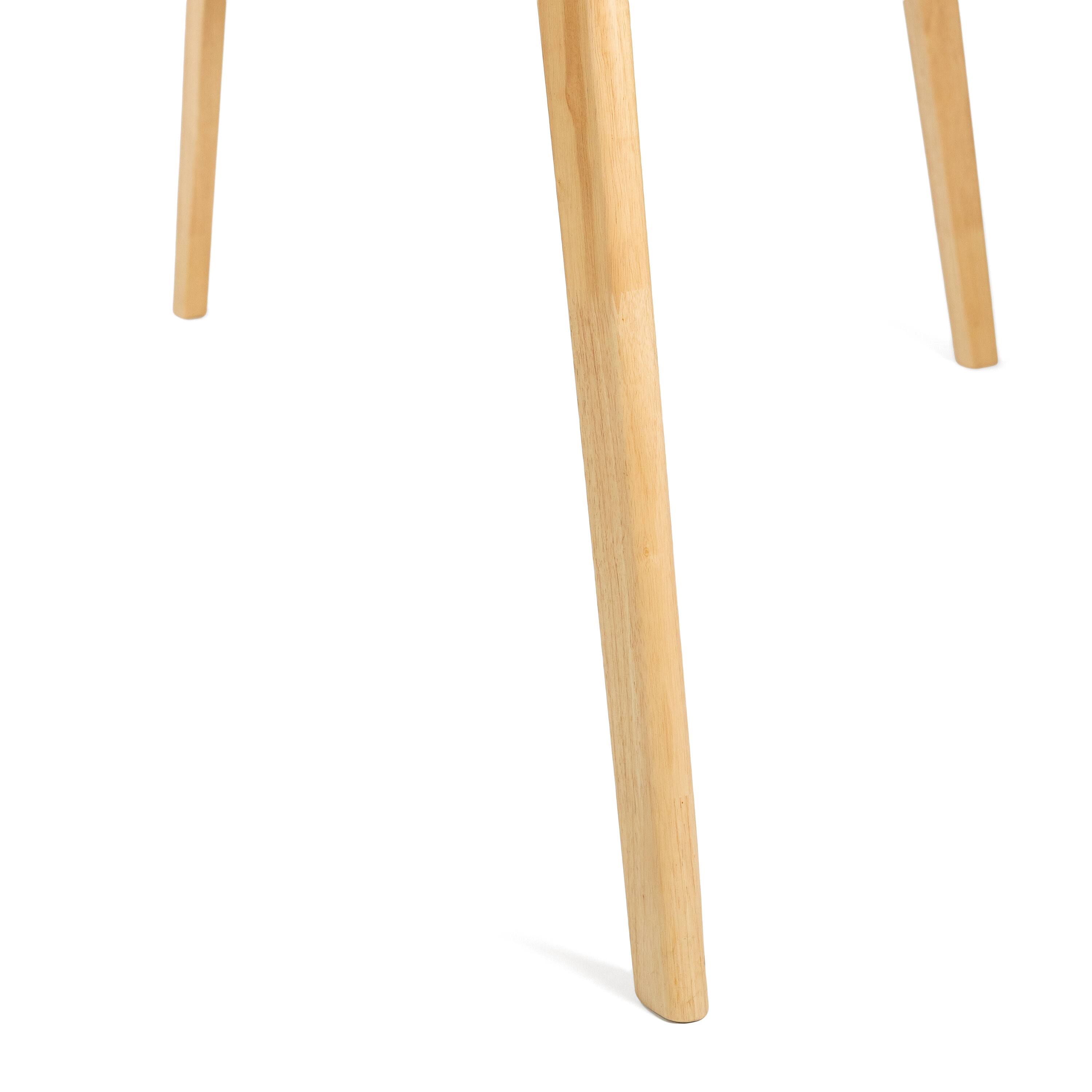 Alt View 7. Tiramisubest - Mid-Century Modern Dining Table with Splayed Rubberwood Legs & Faux Wood Tabletop - White Oak.