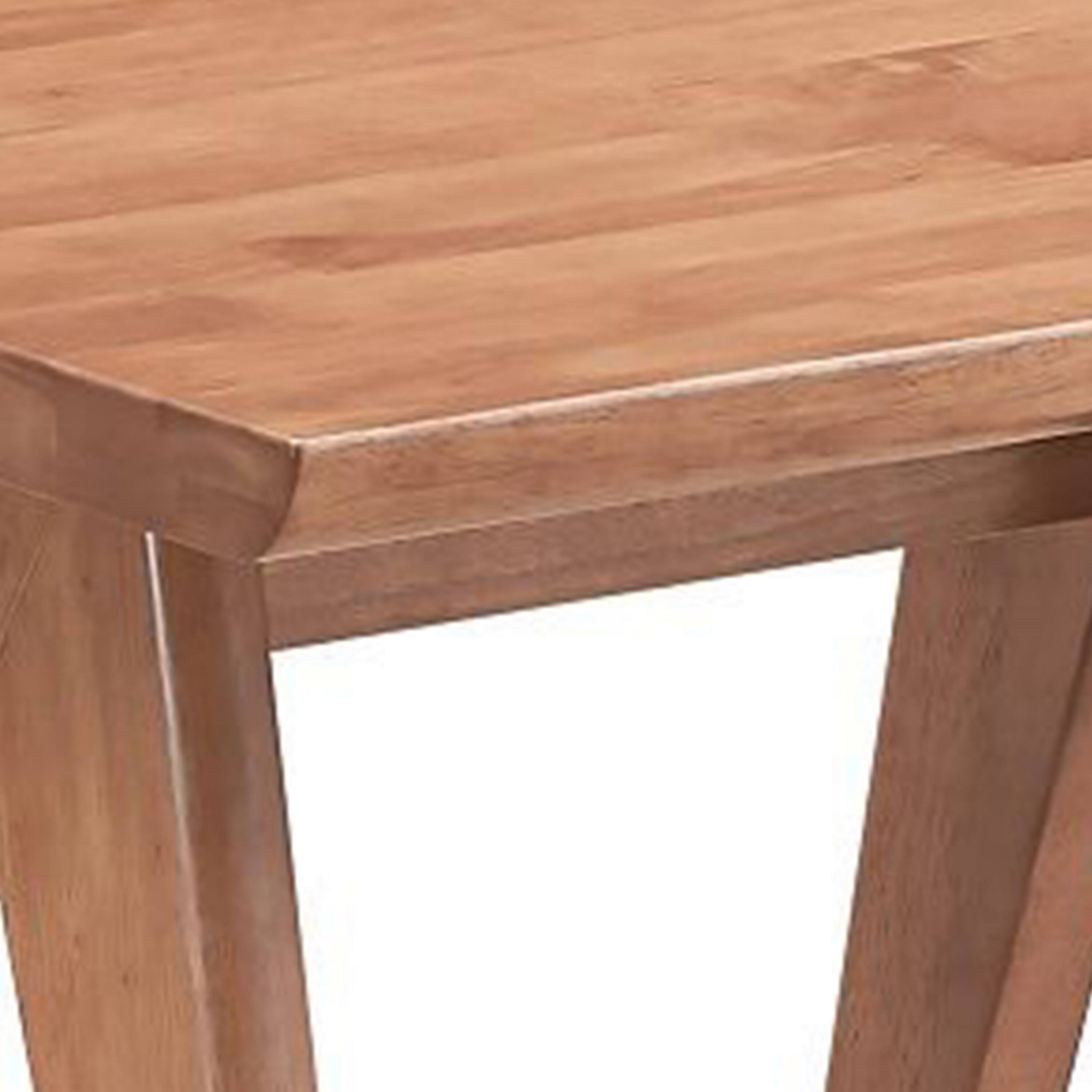 Alt View 2. Manhattan Lane - Tina 22 Inch Side End Accent Table, Angled Legs, Natural Wood Brown Finish - Brown.