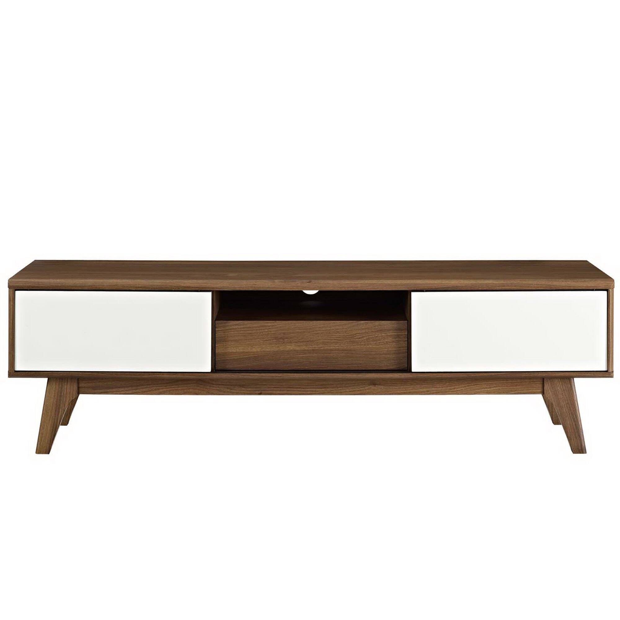 Back. Modway - Envision 59" TV Stand by Modway - Walnut White.