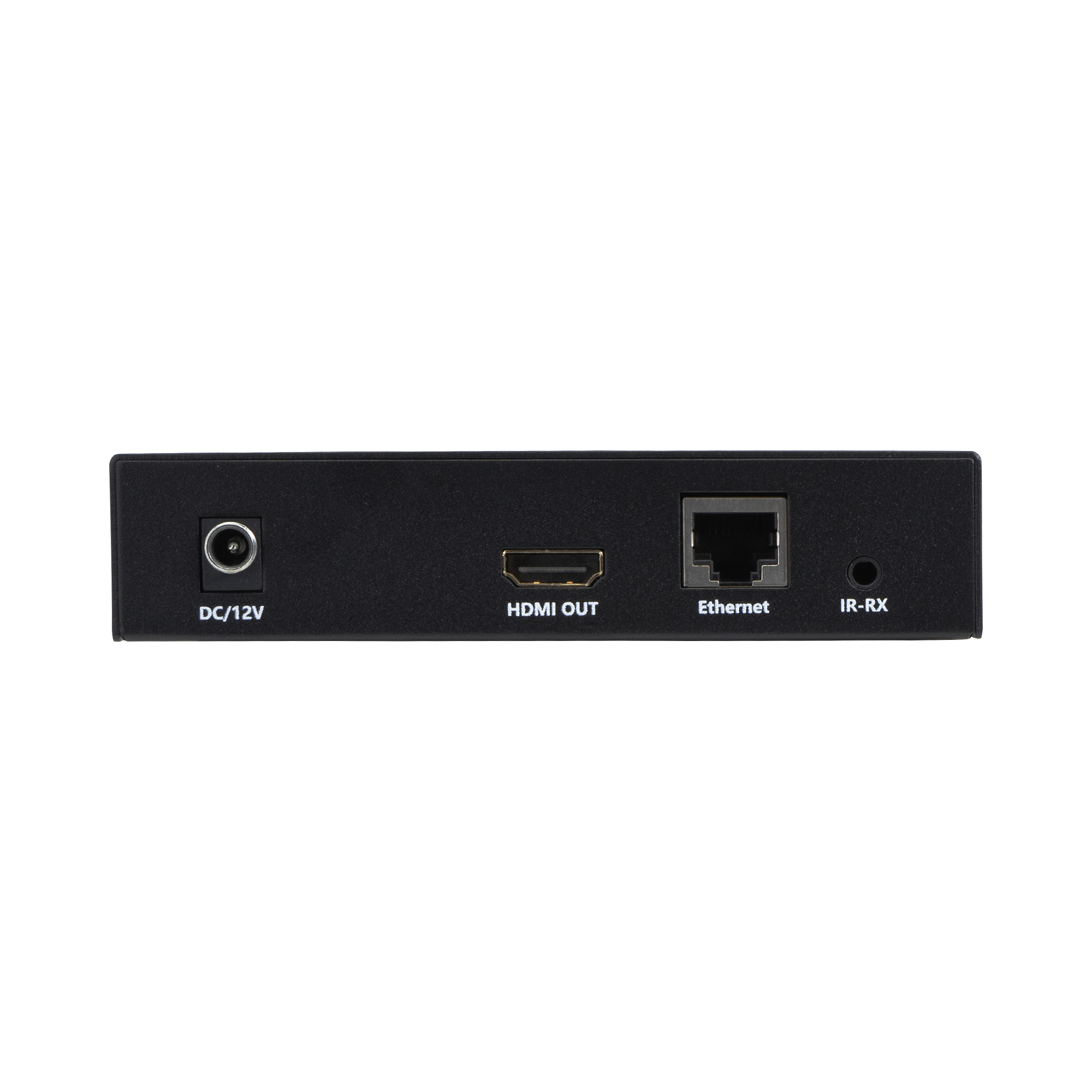 DC/12V, HDMI OUT, Ethernet, IR-RX