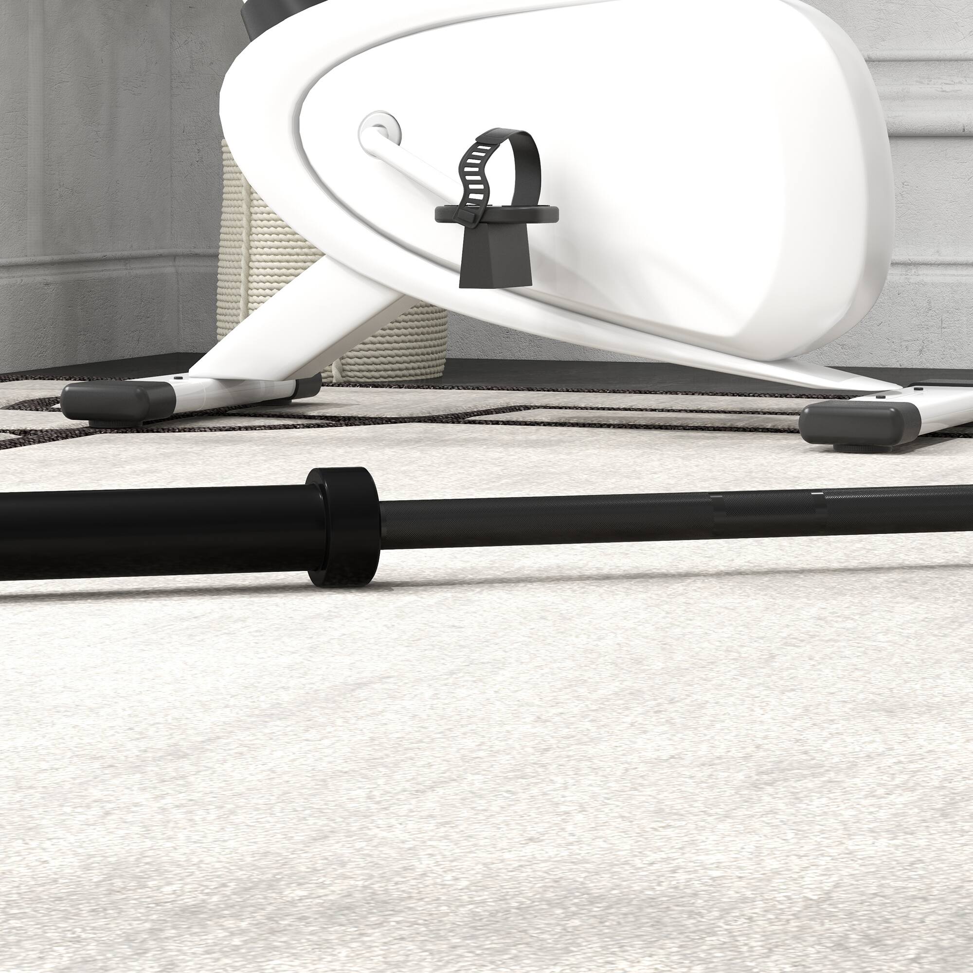 Alt View 7. Soozier - 7.2ft Barbell Bar, 2 Inch Weight Bar, 44 lbs with Rotating Sleeves and Non-Slip Knurling Grip, 1500lbs Weight Capacity - Black.