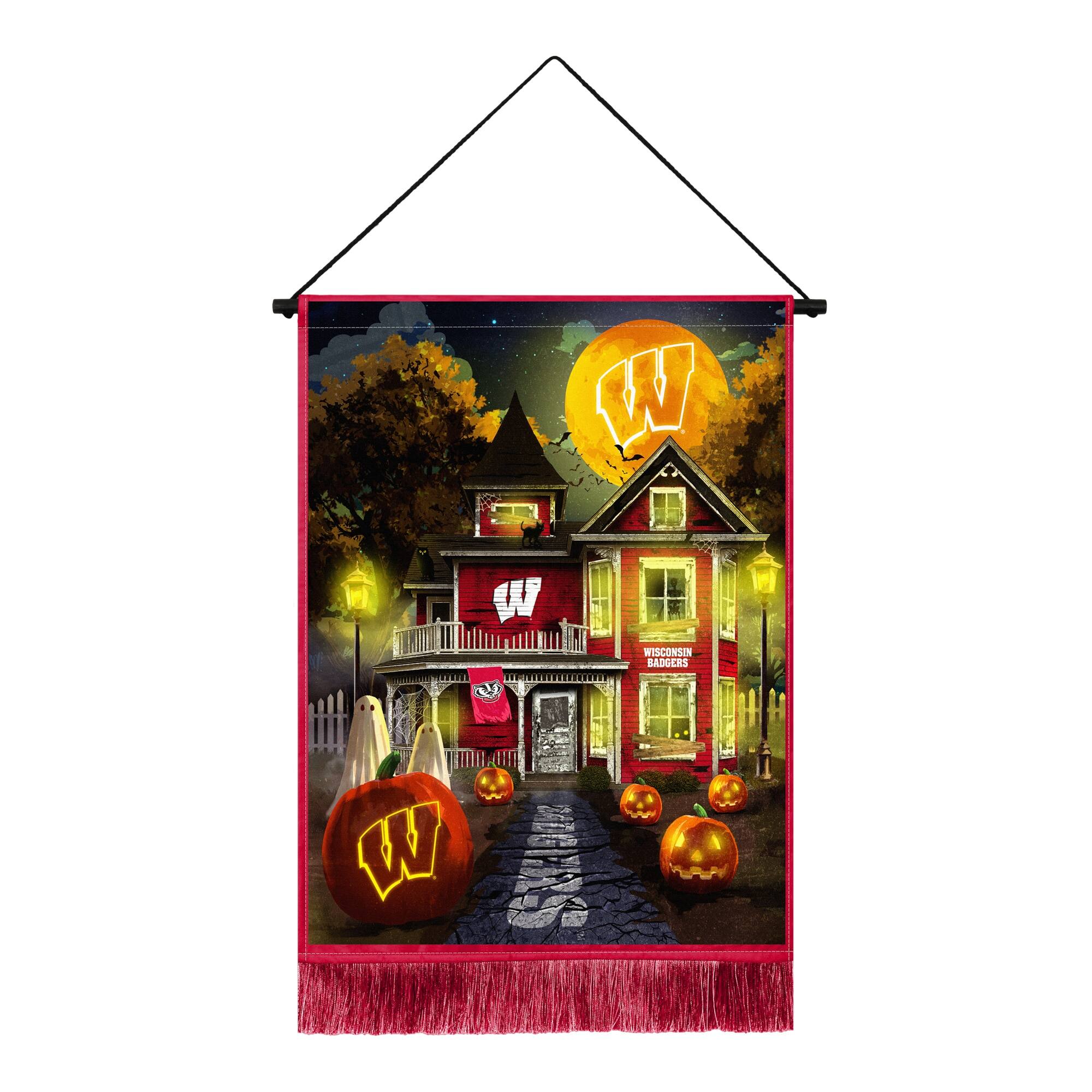 Wisconsin Badgers 18" x 24" LED Halloween Tapestry